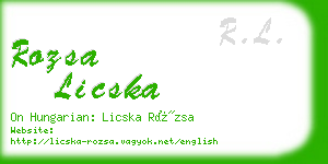 rozsa licska business card